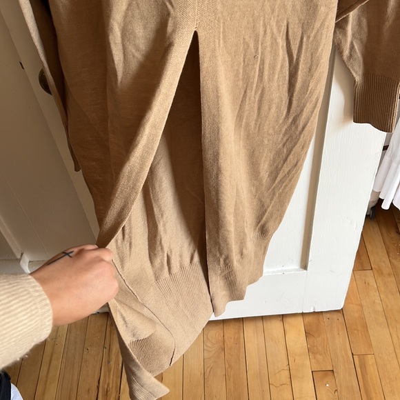 universal standard merino wool long length turtleneck sweater with front slit - Picture 2 of 5